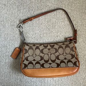 Vintage Signature coach bag, convertible clutch